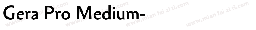Gera Pro Medium字体转换